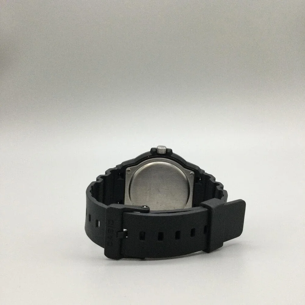 Casio MRW-200H Mens Watch 44mm Black Dial Day Date Diver 100M Resin Strap